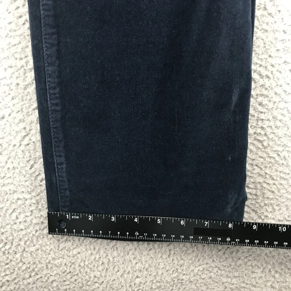 Tory Burch Pants Womens 26 Navy Blue Bootcut Corduroy Low Rise 33 Inseam Pockets
